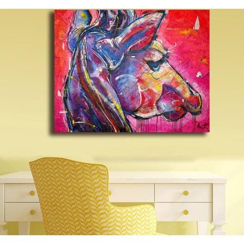 Large size wall art Girafe pop art Canvas Painting For Living Room Home Decoration Oil Painting On Canvas Wall Painting no frame