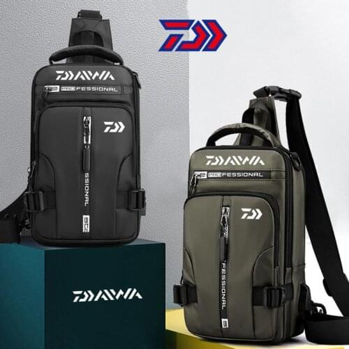 2021 New Daiwa Men Women Single Shoulder Fishing Bags Waterproof Leisure Multi Function Backpacks Fishing Gear Kit