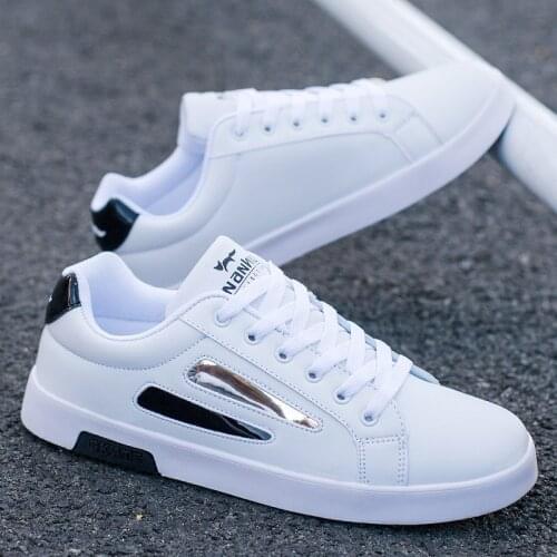 New White Couple Shoes Autumn Wild Small Size Board Shoes Young Students Trend Mens Shoes Spring