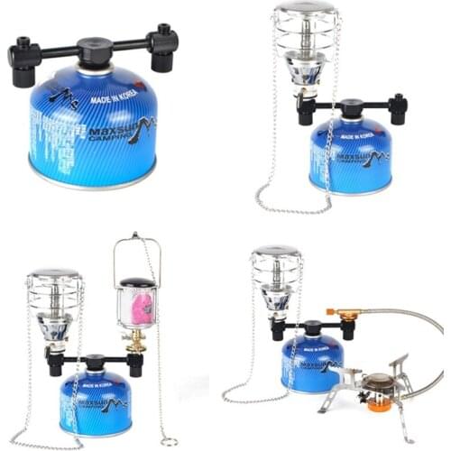 Camping Stove Adapter Outdoor Outputs Aluminium One To Two Alloy Air Tank 2 Conversion Head Camp Furnace Converter Connector