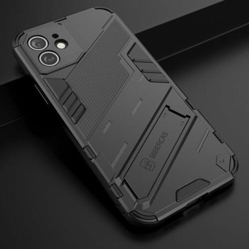 For iPhone 12 Shockproof Case Punk Cool Back Panel Cover iPhone 12 Pro Mini Luxury Case for iPhone 12 Pro Max Stand Funda