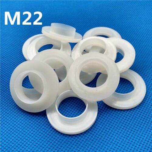 M22 the step gasket Plastic Nylon Washer Screw Gasket transistor insulation pad T-type spacer protector for bolt thread PA 22mm