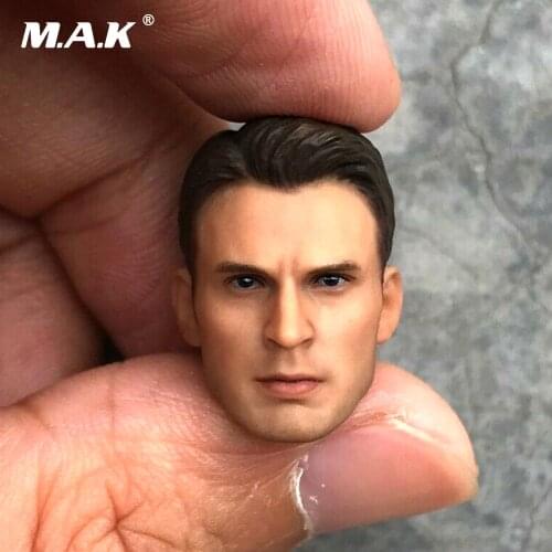 In Stock 1/12 Captain USA Steve Rogers Head Sculpt Carved Model Accessory for 6 inches Body