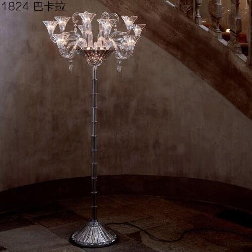 Light luxury modern crystal floor lamp living room study bedroom bedside decorative floor lamp