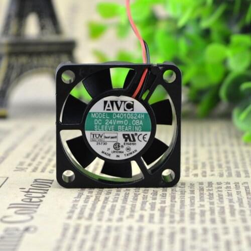 Taiwan FOR AVC 4010 24V 0.08A silent fan 4CM power supply cooling fan D4010S24H