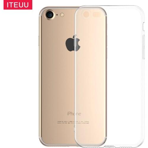 ITEUU 7 8 Plus TPU Ultra-thin Clear Case for iPhone 7 8 Plus SE 2020 Cases Soft Flexible Silicone Transparent Back Cover