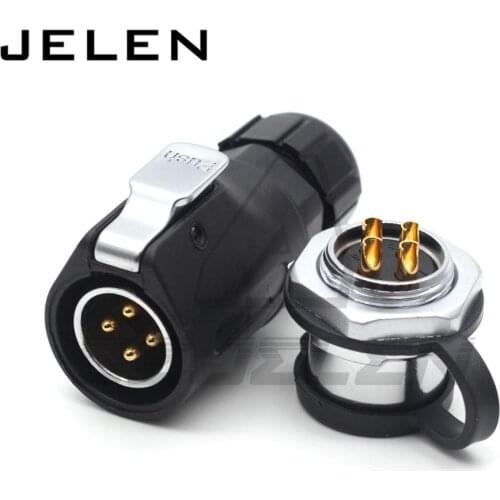 XHE20, 2/3/4/5/6/7/8/9/10/12pin Waterproof conector LED power cable connector male female rear nut panel mounting connector