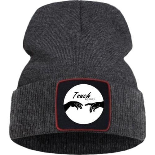 Michelangelo Touch Agency Knitted Cap Creativity Unisex Thick Hats Fashion Spring Warm Beanie Caps Casual Sports Hedging Hat
