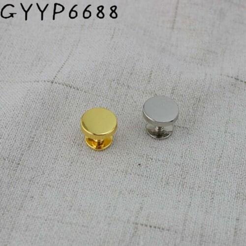 30pieces 4colors high quality button round head rivet stud for shoes DIY copper gold metal screw rivet