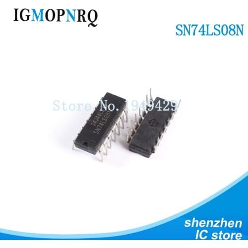 10PCS/lot SN74LS08N DIP14 SN74LS08 74LS08N 74LS08 Logic gate Quad 2-Input. New