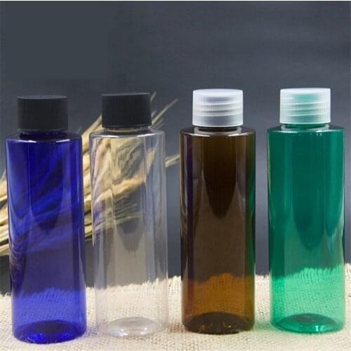 120 ml Empty Bottle Clear Plastic Jar Makeup Travel lotion refillable bottle Cosmetic Lotion Shampoo Containers with screw cap