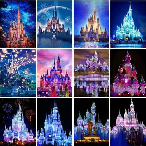 Disney Diamond Painting Full Square Castle Cross Stich Diamond Mosaic Landscape Rhinestones Art Bead Picture Kits Home Decor