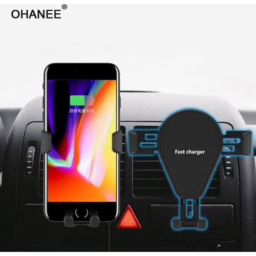 OHANEE 10W Wireless Car Charger Automatic Clamping Fast Charging Phone Holder Mount Air Vent holder Auto Accessories