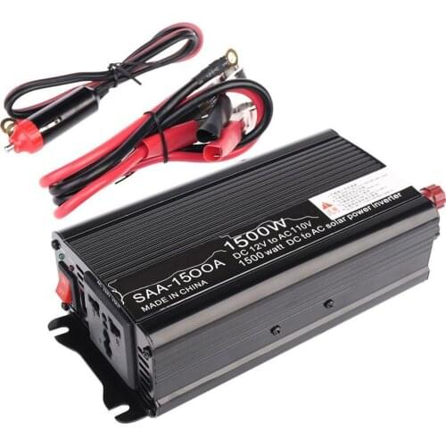 20Pcs/Lot 1500W 12V~110V 3000W Peak 12V DC To 110V AC Car Solar Power Inverter Converter Adapter Modified Sine Wave Conver