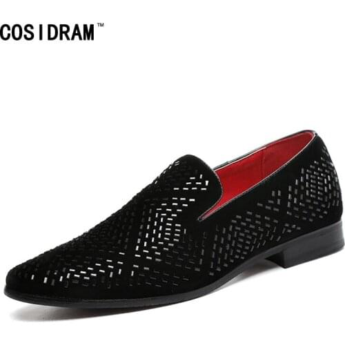 COSIDRAM Loafers For Male Footwear 2018 Spring Summer Men Shoes Slip On PU Leather Men Casual Shoes Plus Size 46 47 48 BRM-008