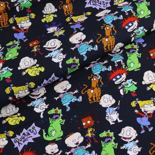50x140cm European Cartoon Cotton Fabric Diy Hand Bag Doll Pillow Tablecloth For Baby Sewing Material Quilting Fat Quarters