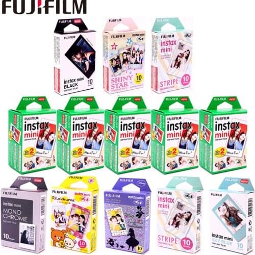 Fujifilm Instax Mini Film 8 9 11 Film 10-100 Sheet Mini White Instant Photo Paper for Camera Instax Mini7s 50s 90 Photo White