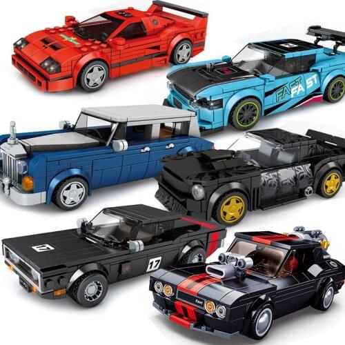 Sembo Block Speed Champions Racing Car Model Building Blocks City Vehicle Super Racers Sports Construction Toys Friend