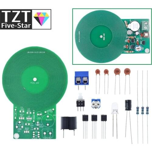 TZT Metal Detector Kit Electronic Kit DC 3V-5V 60mm Non-contact Sensor Board Module DIY Electronic Part Metal Detector DIY Kit