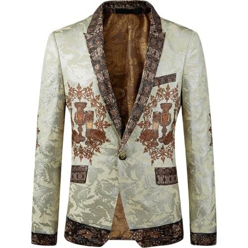 2021 Autumn New High-end Boutique Slim Mens Suit Fashion Print Suit Jacket masculino Blazer Clothing Mens Tuxedo