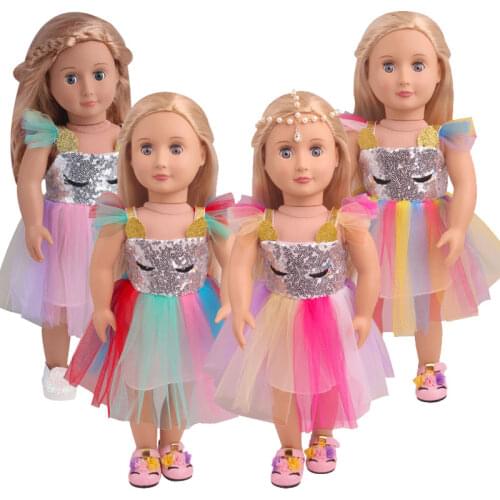 New dress Fit for American Girl Doll Clothes 18-inch Doll , Christmas Girl Gift(only sell clothes)