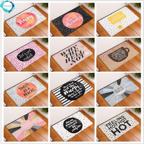 New Arrive Door Mats for Entrance Door Character Colorful Words Pattern Carpets Living Room Dust Proof Mats Home Decor 40x60cm