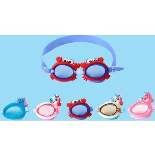 Swimming Goggles For Children Cute Cartoon Anti Fog Swimming Waterproof Anti-Fog HD Glasses With Adjustable Band