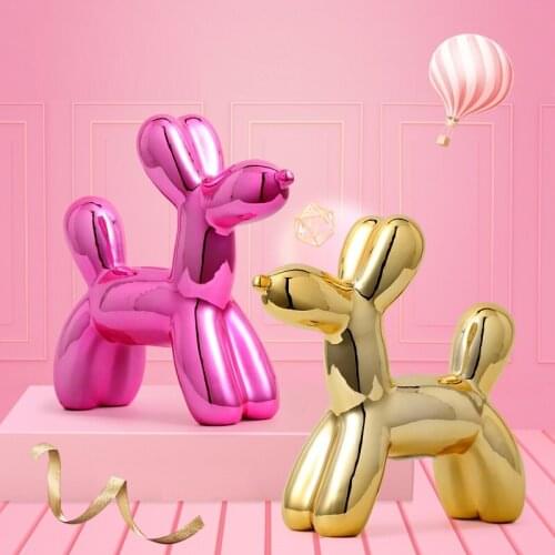 MODERN ARTS DOG FIGURINE ABSTRACT DOG MONEY BOX STATUE CREATIVE CERAMICS CRAFTS HOME DECORATION R3590