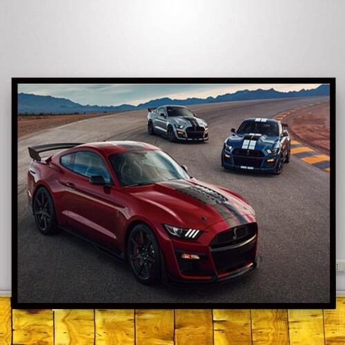 Sports Car HD Print Panel Luxury Ford Mustang Shelby GT500 Home Canvas Painting Wall Art Picture Decor Poster Living Room