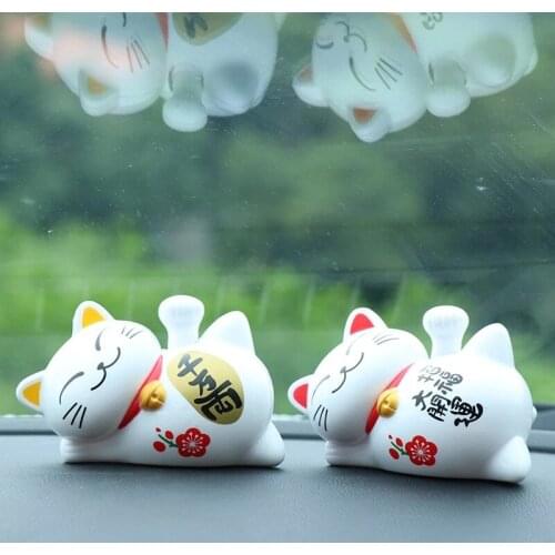 Sleeping Lazy Cat Solar Rar Decoration Creative Car Cartoon Ornaments Lucky Cat Cartoon Doll Car Interior Modeling