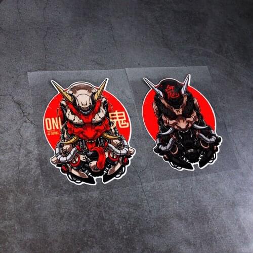 Car Styling Decals Auto Door Window Tail Laptop Case Guitar Sticker for Japanese Warrior Mask