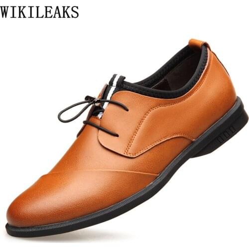 Wedding Dress Mens Formal Shoes Genuine Leather Office 2021 Oxford Business Shoes for Men Dress Shoes Men Brown Dress Chaussures