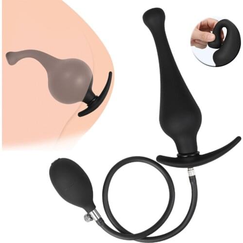 Air Pump Anal Beads Sex Toys for Adult Inflatable Vagina Anus Dilator Butt Plug Anus Plug Prostate Massager