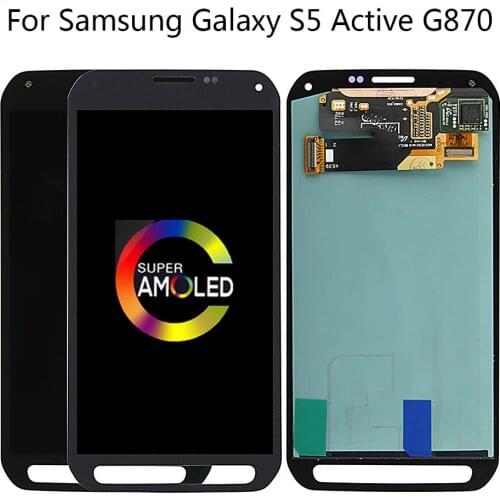 5.1" Super AMOLED LCD For SAMSUNG GALAXY S5 Active SM-G870A G870 LCD Screen Display Touch Digitizer Assembly S5 Active LCD