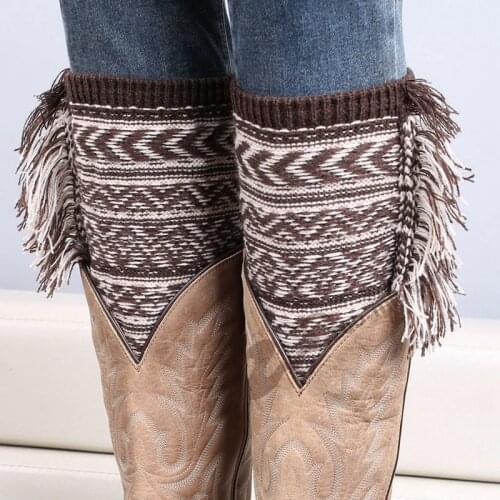 1 Pair Knit Leg Warmers Women To Knee Womens Gaiters Womens Stretch Lace Boot Leg Cuffs Soft Laced Boot Socks