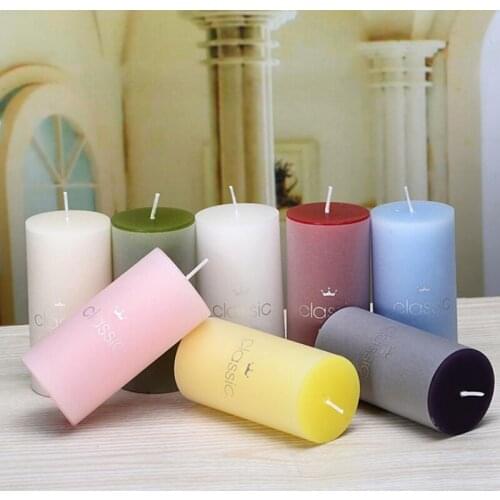 1Pc 3.8*5cm/5*5 cm /5*7.5cm/ 5*10cm Wedding Column Wax Fragrant Candle Decorative Scented Candles Craft Candle Gifts