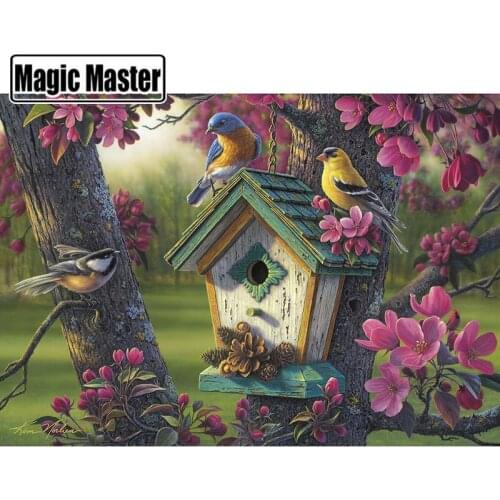 Full Square/Round Drill 5D DIY Diamond Painting "Birds and flowers" Embroidery Cross Stitch 3D Home Decor