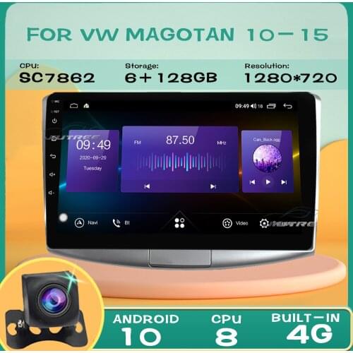 Android 10 2Din Car Radio Multimedia Video Player For Volkswagen VW Magotan 2010-2015 GPS Navigation Autoradio Head Unit Camera