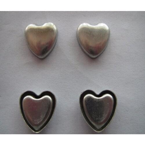 Free shipping 44L 28mm diy fabric combined button heart shape fabric coverd button love style flat Aluminum button 500set