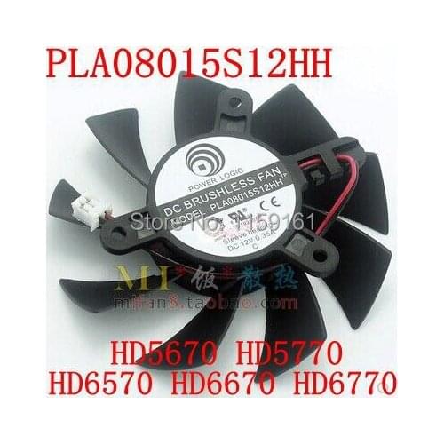 Free Shipping XFX PLA08015S12HH HD5670 HD5770 HD6570 HD6670 HD6770 graphics card cooling fan