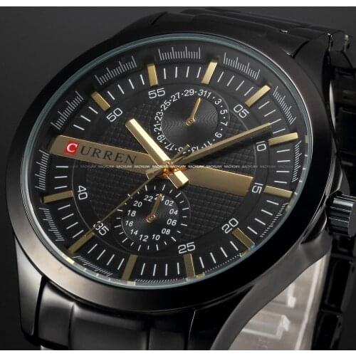 HOT CURREN Men Full Steel Business Watch Men Luxury Brand Sport Watches Analog Display Men Quartz Watch Wristwatch relogio