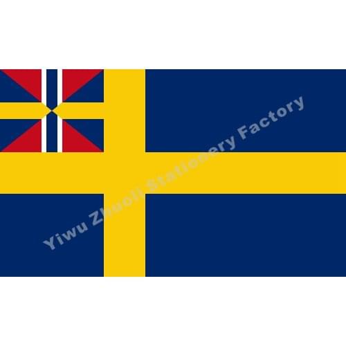 Sweden civil ensign 1844 Flag 150X90cm (5x3FT) 120g 100D Polyester Double Stitched High Quality Banner Free Shipping