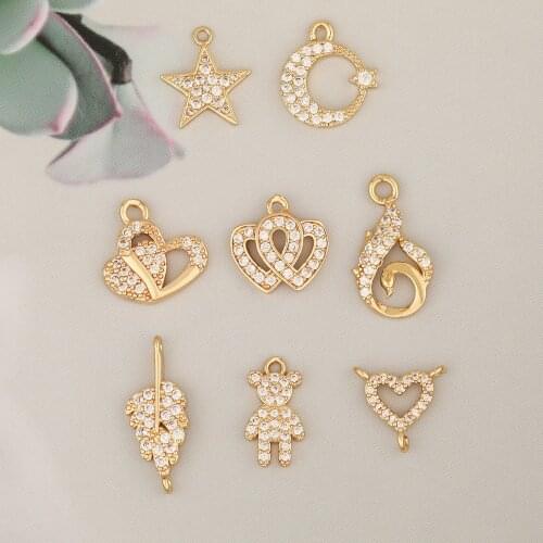 HAOSAW 6Pcs Jewelry Accessories/Earrings Pendants/Hand Made/DIY Making/Charms/Multi Designs/Jewelry Findings & Components