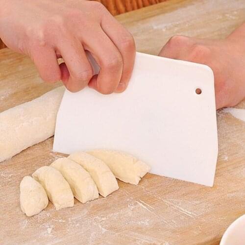 Baking tools Plastic scraper Trapezoidal scraper trumpet Butter cake dough cutter