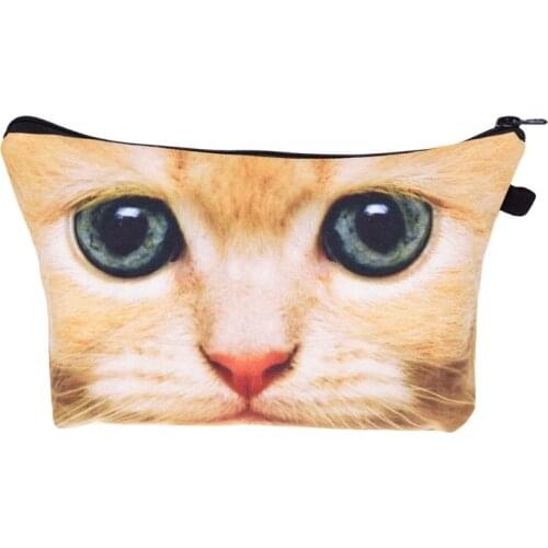 Kitty Cosmetic Bag Fashion Print Women Brand makeup bags Cute bag headset candy Cosmetic printing Collection men 3D ZIPPER NEW