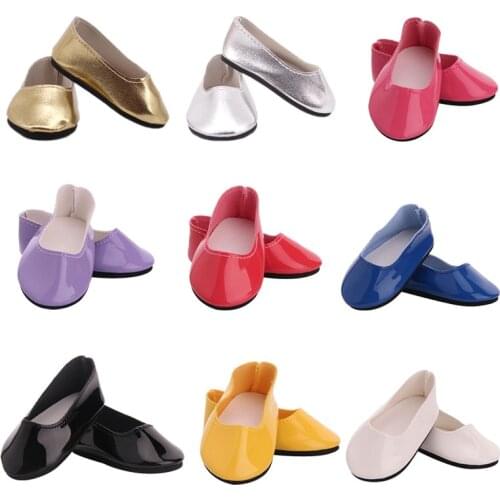 Doll Cat Panda Colors Leather Shoes For 18 Inch American Doll&43Cm Born Baby Our Generation Birthday Girls Toy Gift