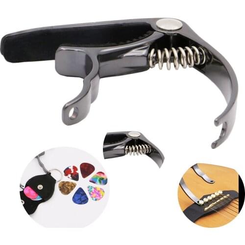 Metal Capo with 6 Alice Guitar Picks Zinc Alloy Switch Pick Pack Pick Set Ballad Classic Guitarra Mediator Accessories
