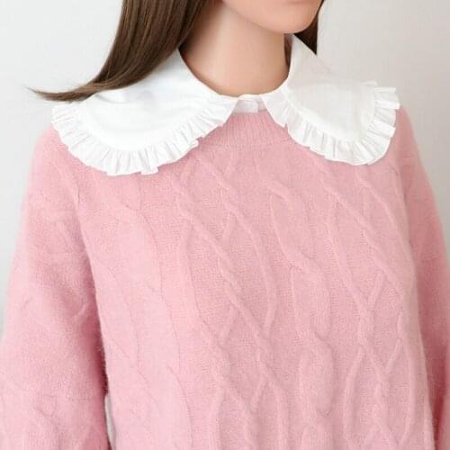 Sweet Lolita Decorative False Collar Large Lapel Ruffles Detachable Half Shirt
