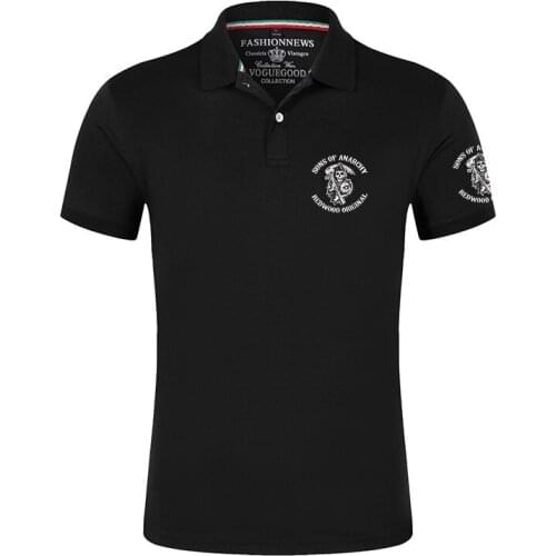 NEW Sons Of Anarchy Shirts Mens SOA Short Sleeves SAMCRO TShirts Brand Tees Male Cotton Casual Customize Sport Streetwear