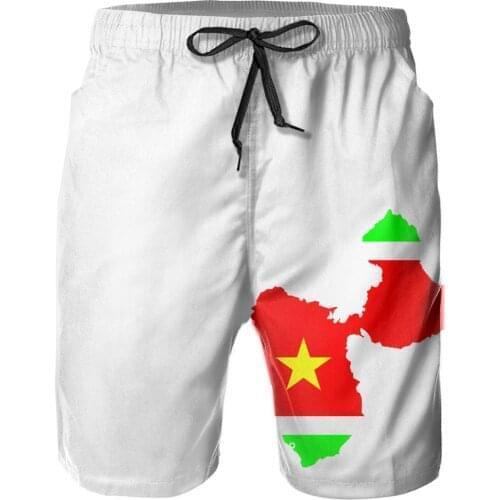 Male Shorts Causal R276 Breathable Quick Dry Funny NoveltyCasual Guadeloupe In Red Yellow And Green